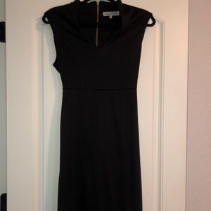 tight black dress with v neck